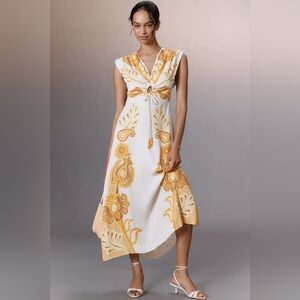 NWT Farm Rio x Anthropologie Sleeveless V-Neck Maxi Dress Small
